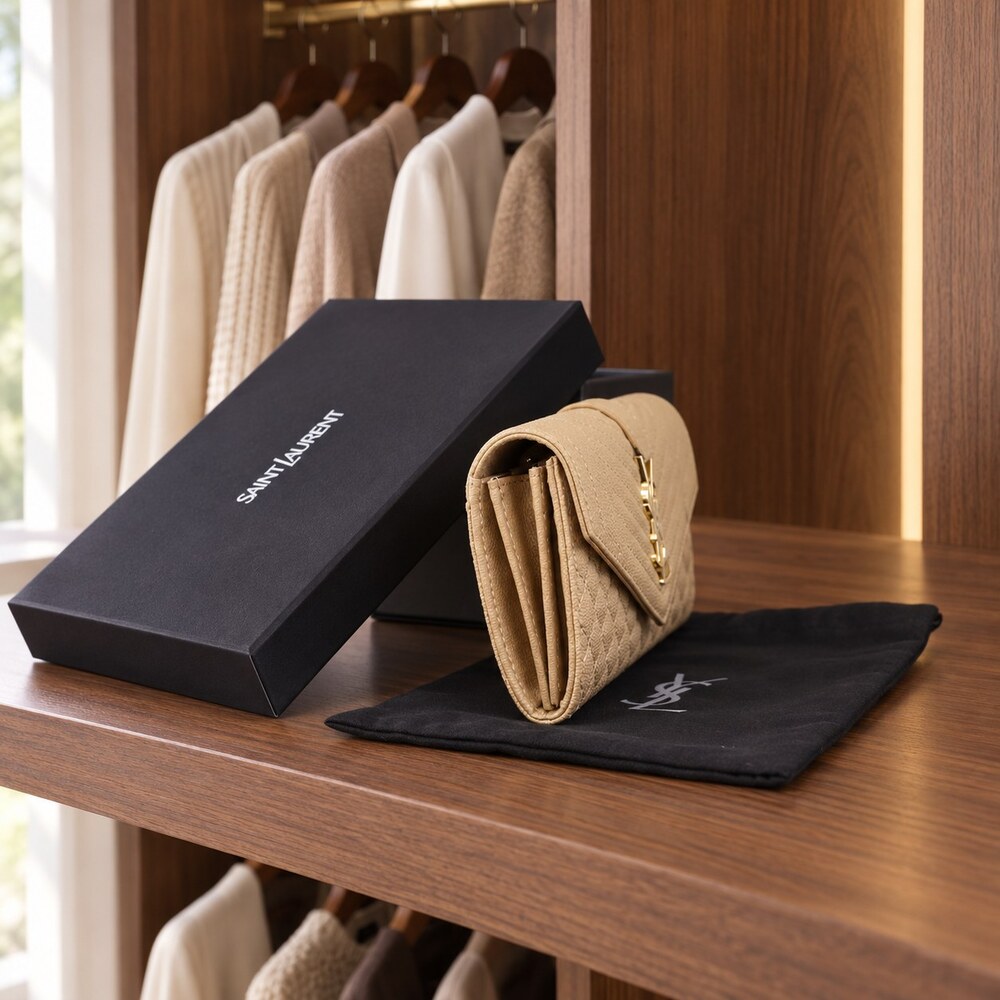 YSL Cassandre Matelassé Long Flap Wallet - Picture 3 of 6